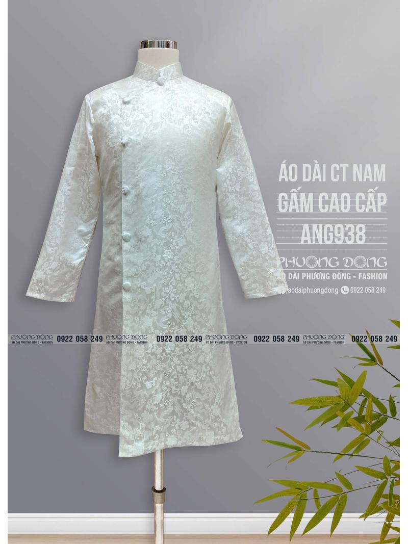 Áo Dài Cách Tân Nam Gấm Cao Cấp ANGC938